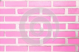 Pink rectangle brick wall, colorful background.