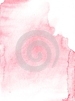Pink recycled nature hand drawn watercolor background, raster illustration