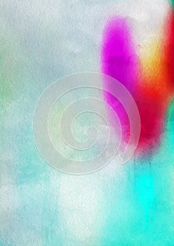 Pink Red and Blue Watercolor Background Design Image