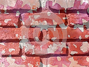 Pink and red brick background texture