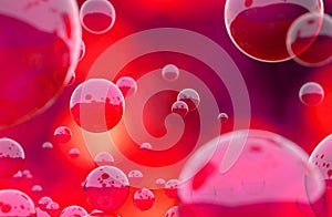 Pink red bubbles background