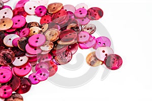 Pink and red buttons