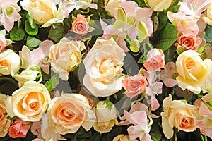 Pink and Red Fabric Roses