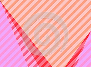 Pink, red with orange stripes background ang copy space