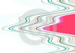 Pink red phosphorescent abstract waves lines, pattern