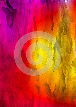 Pink Red and Yellow Watercolor Background Design