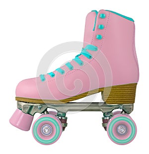 Pink Retro Roller Skate