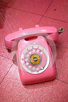 Pink Retro Telephone