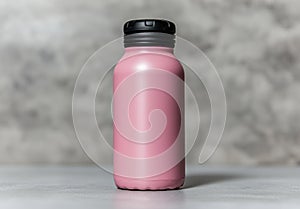pink reusable water bottle photo