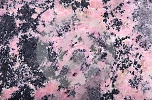 Pink rhodonite mineral texture