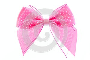 Pink ribbon bow.