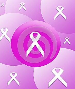 Pink ribbon breast cancer