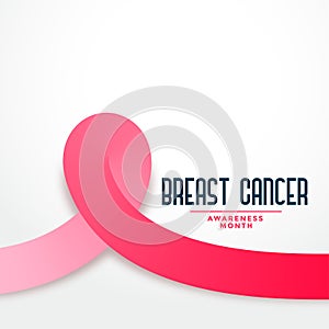 Pink ribbon breast cancer awareness month background poster