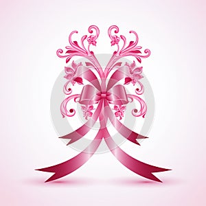 Pink ribbon for breast cancer awareness a simple way to make a difference