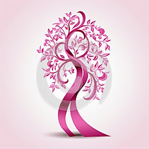 Pink ribbon for breast cancer awareness a simple way to make a difference