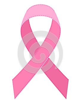 pink ribbon breast cancer awareness stock vector illustration