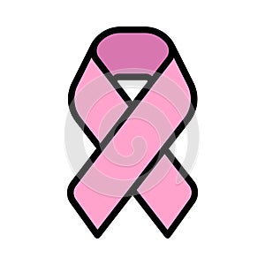 Pink ribbon breast cancer awareness symbol - PNG