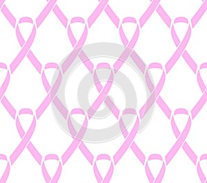Pink ribbon breast cancer awareness symbols