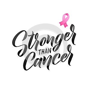 Pink Ribbon Breast Cancer Awareness Vector Illustration