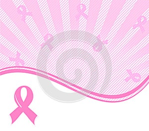 Rosa cinta senos cáncer apoyo 