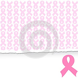 pink ribbon breast cancer support background