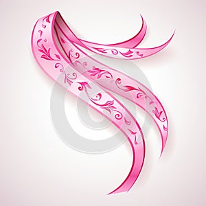 Pink ribbon for charity a way to give back to those affected by breast cancer