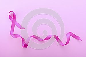 Pink Ribbon Charity for Womens Health Awareness ribbon.