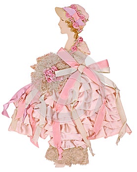 Pink Ribbon Paper Doll