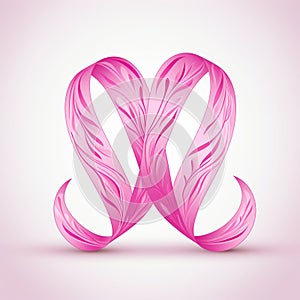 Pink Ribbon Perfection Clean Background