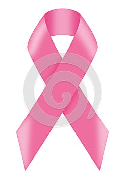 Pink ribbon symbol of the fight against oncology