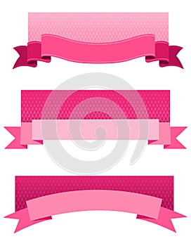Pink ribbon web banner