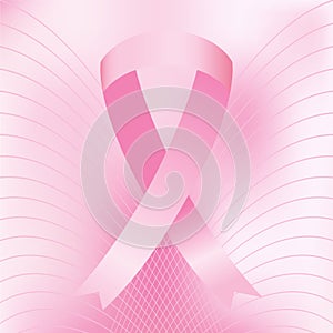 Pink Ribbon Wire Mesh Icon