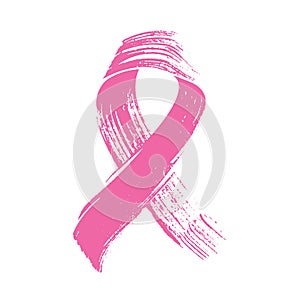 Pink Ribbon World Breast Cancer Awareness Vector