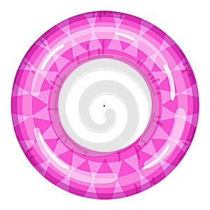 Pink ring icon cartoon vector. Water equipment