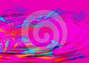 Pink Rippled Background