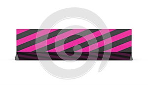 Pink road blockade isolated