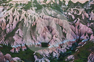 Pink rocks in Cappadocia