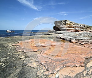 Pink rocks in Kefken