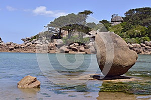 Pink rocks of Ploumanac'h in France