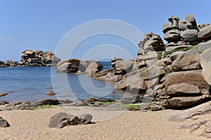 Pink rocks of Ploumanac'h in France