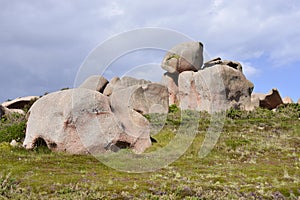 Pink rocks of Ploumanac'h in France