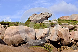 Pink rocks of Ploumanac'h in France