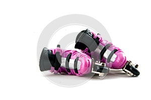 Pink rollerblades