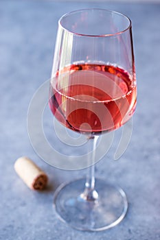 Pink Rose Blush Wine in Glass