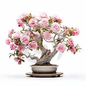 Pink Rose Bonsai Tree: Innovative Large Format Lens Photography