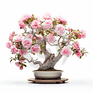 Pink Rose Bonsai Tree: Innovative Large Format Lens Photography photo