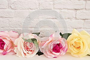 Rosa rosa deridere su. stilizzato magazzino fotografia. telaio stilizzato parete deridere su. fiore San Valentino madri carta 