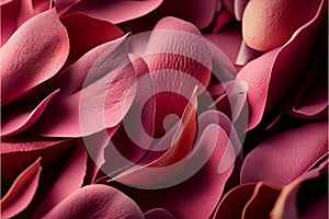 Pink rose petals background, Generative AI