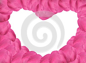 Pink Rose Petals Heart Shape