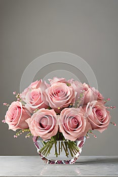 a pink roses arranged in a sophisticate